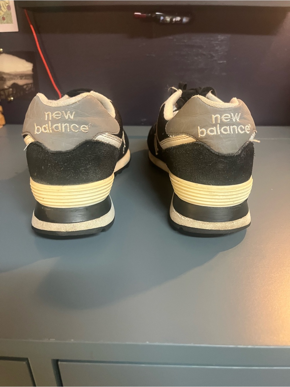 New Balance Black and Gray Retro Running Sneakers - Picture 2 of 4